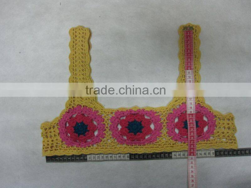 manufacturer made cotton crochet multi neck lace for garment