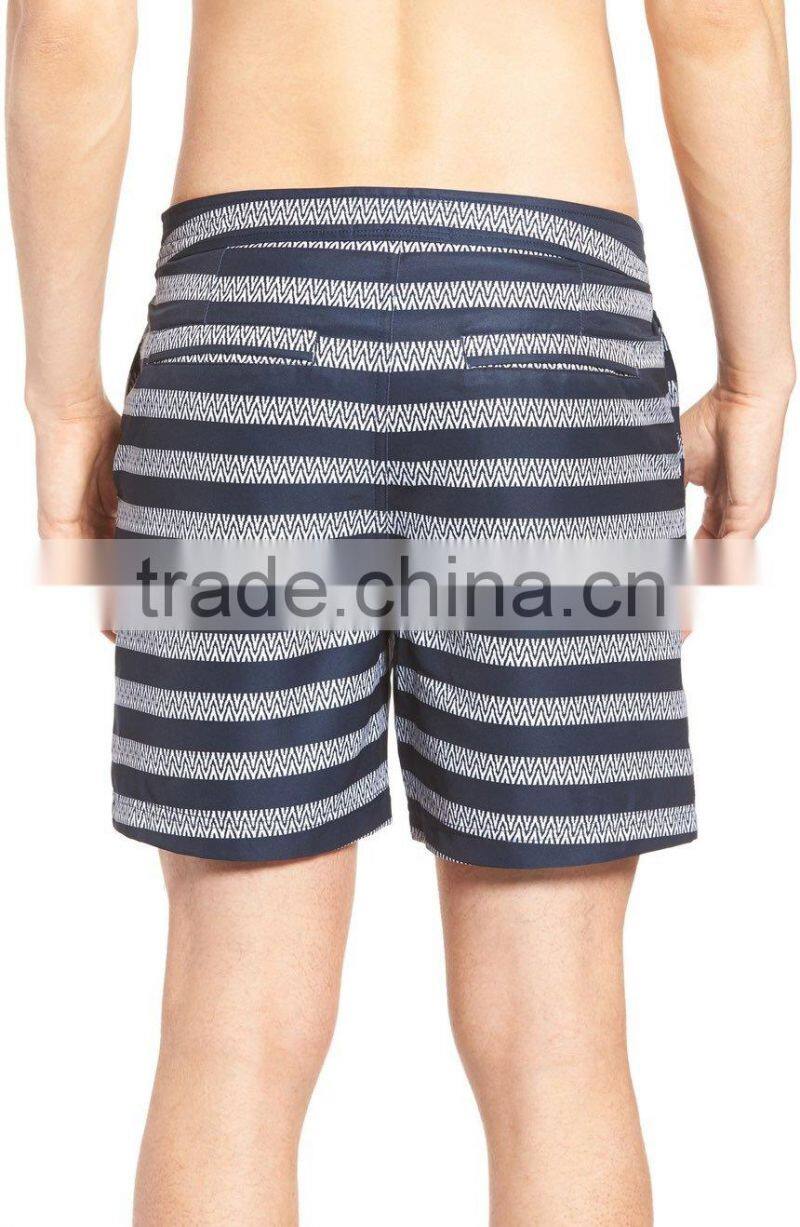 Custom Made Pattern Stripe Volley Swim Trunks Global Appeal Adult Swim Shorts Boy's Swim Trunks With Care Label