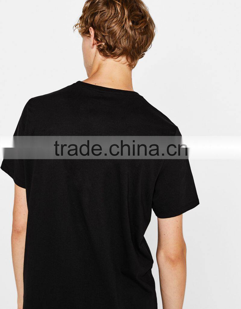 Customize Text Print T-Shirt For Man Stylish Discharge Printing Pattern Fashion Casual Tee 100% Pure Cotton Material Soft Short