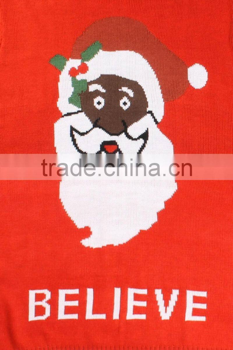 2016 Latest cashmere sweater for female Christmas black santa