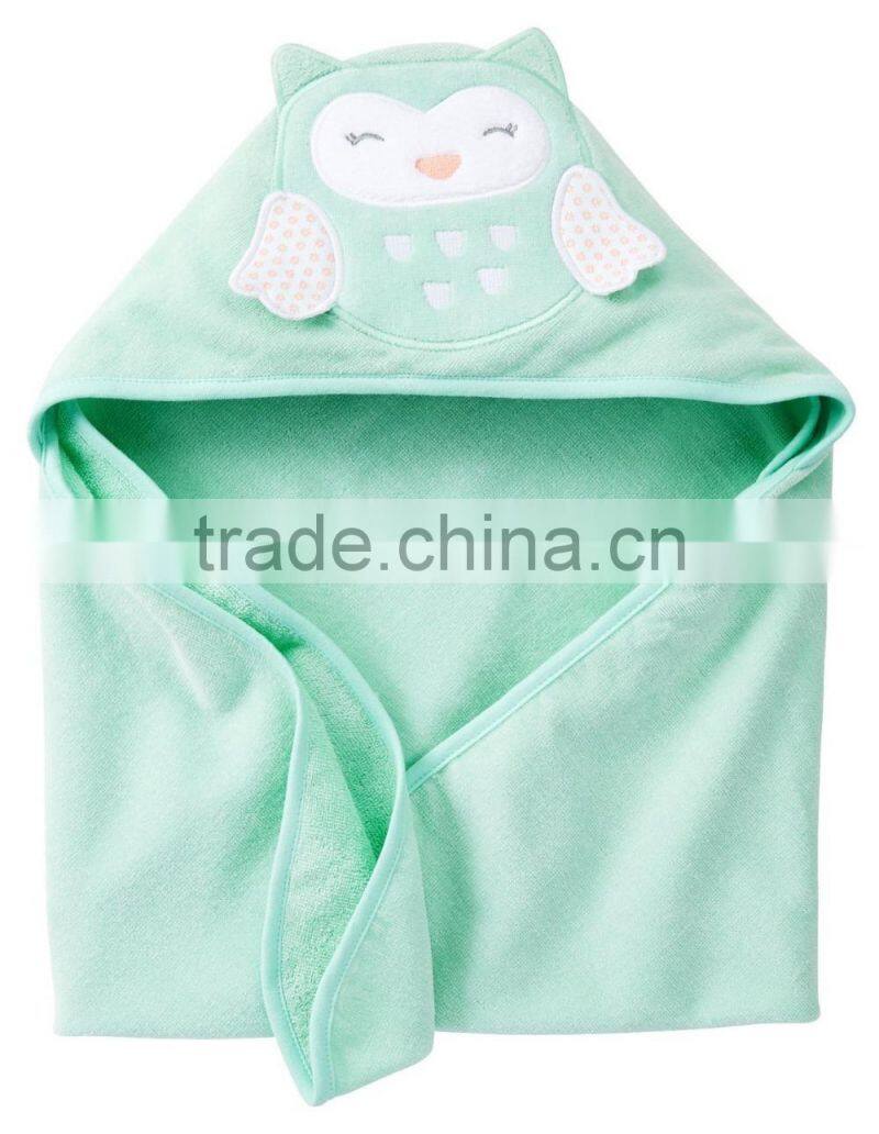 Custom animal design baby hooded towel poncho