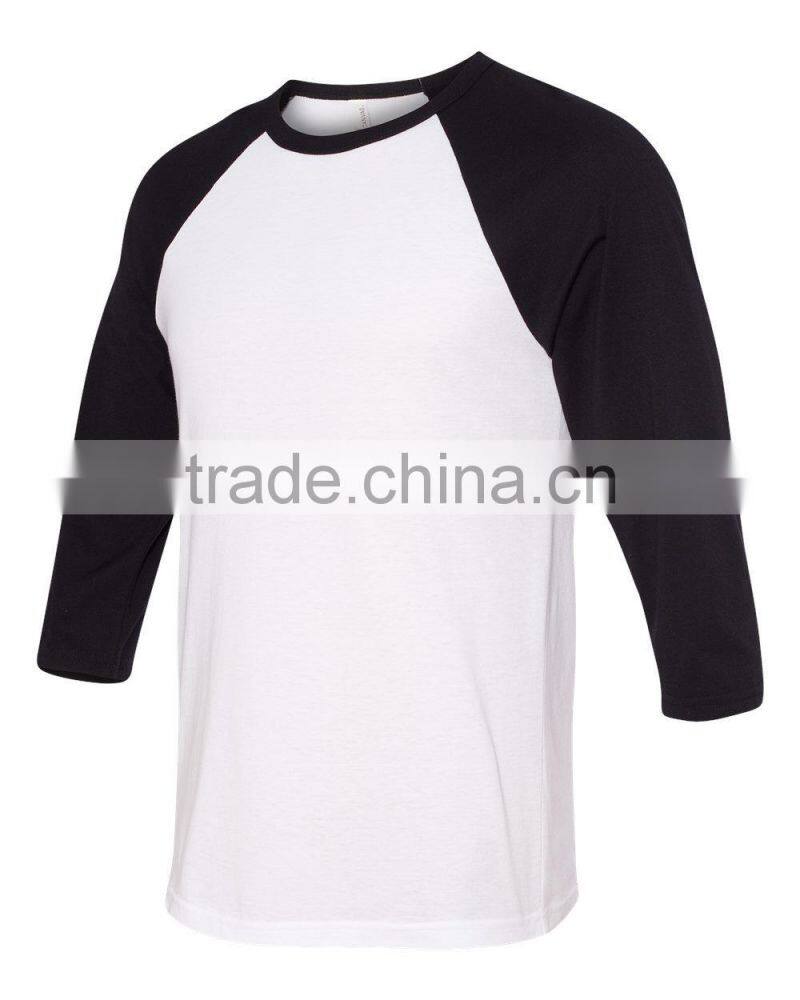 Custom 100% cotton baseball tee shirts