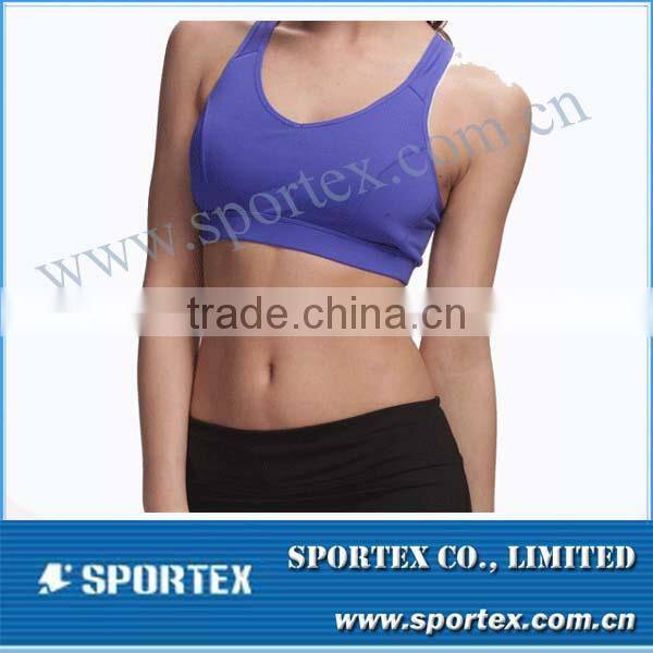 Style Plain sport bras girl fitness wear in sexy bras