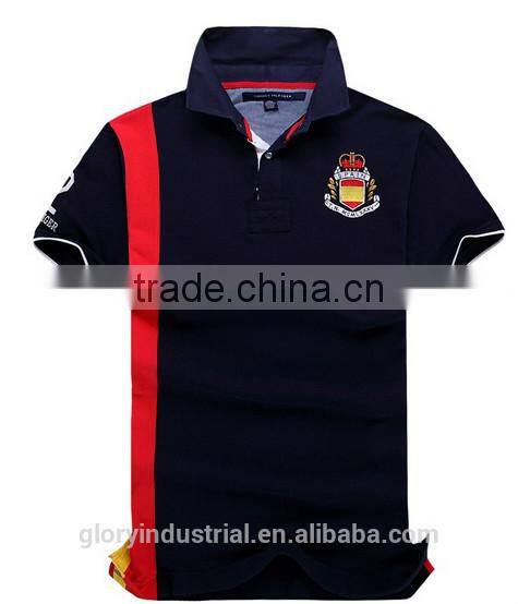 summer casual flag slim fit baseball embroidery man polo t-shirt wholesale