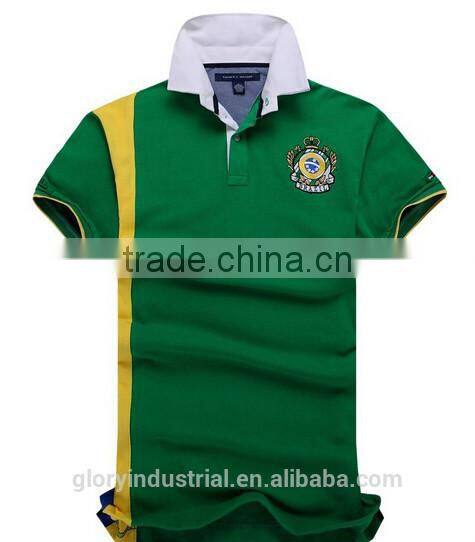 summer casual flag slim fit baseball embroidery man polo t-shirt wholesale