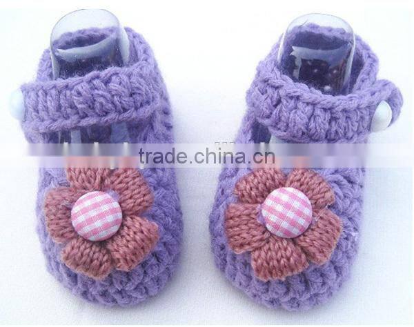 Wholesale Stylish Good quality Crochet Baby Booties Supplier