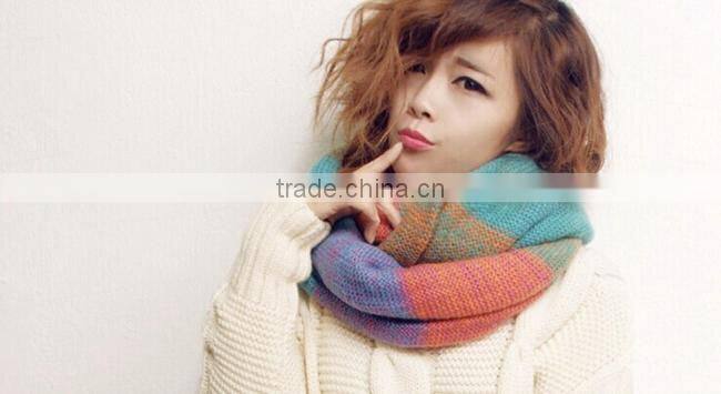 moq.1pc high quality 5 color choice fashion stitching neckwear lovely magic muffler scarves