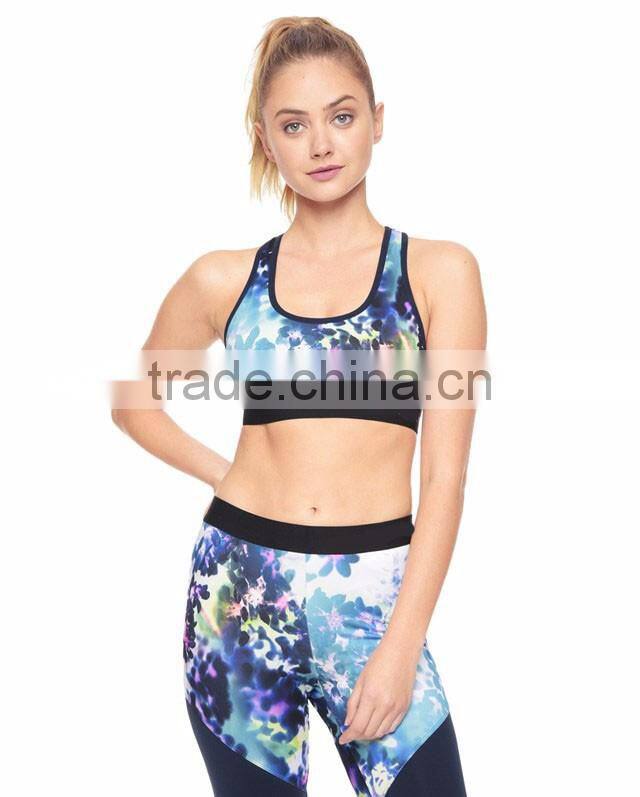 Factory Wholesale Athletic Print Yoga Fashion Comfortable Sports Bra