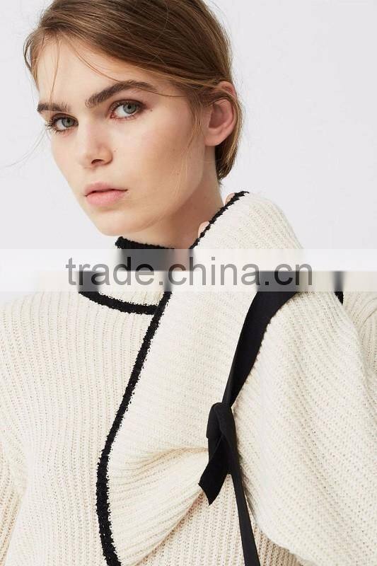 Korean Design Newest Girl's Knitted Sweater Ladies Top