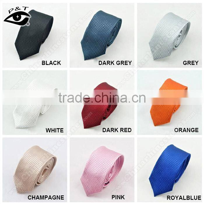 18 Colors Grid Tie Pure Color Neck Tie For Students Skinny Ties
