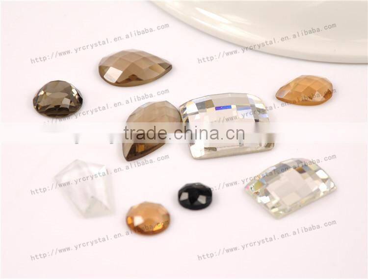 Glass beads flat back mirror rhinestones