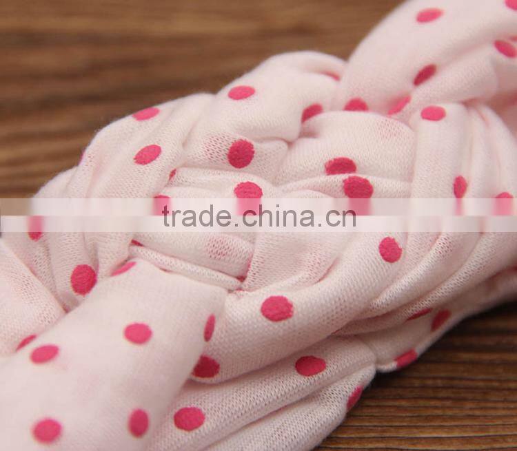 Wholesale new arrival top knot turban polka dots hair accessories for kids M5062410