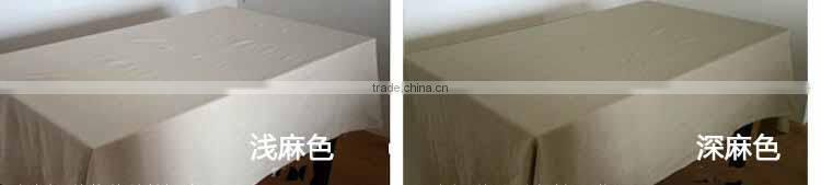 customized high quality textured 100% linen table cloth for home