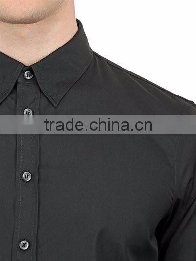 High quality 2016 men business black long sleeve non-ironing shirt