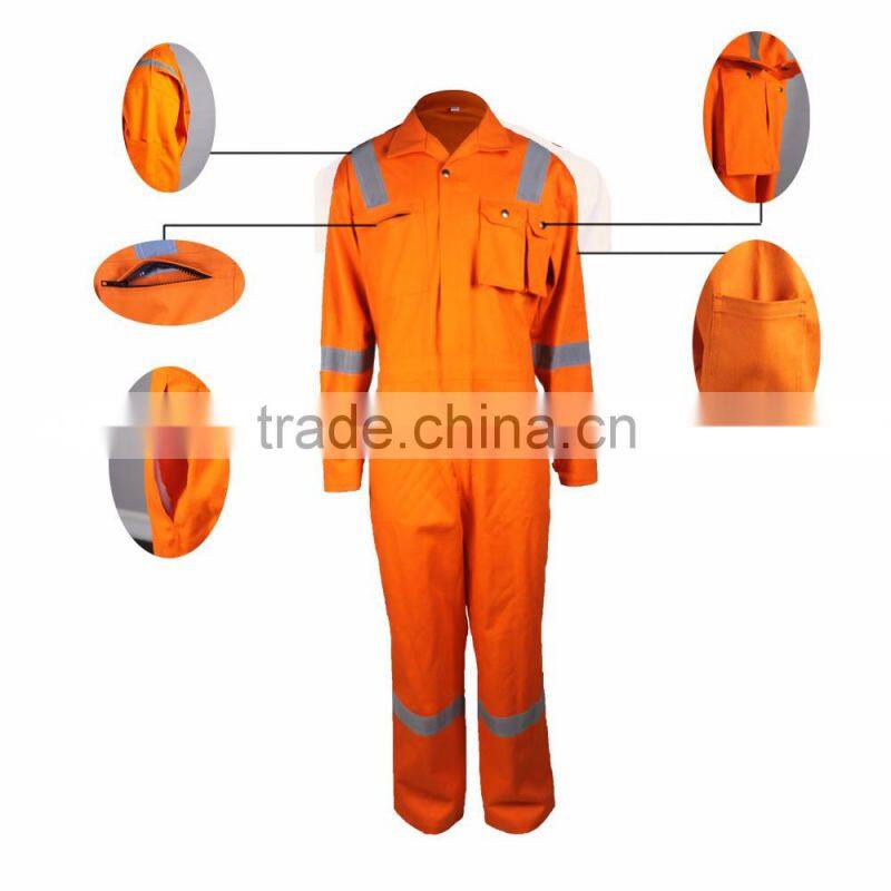 OEM service high tear strength protective fireproof treatment EN11612 certificate 100%cotton fire retardant workwear