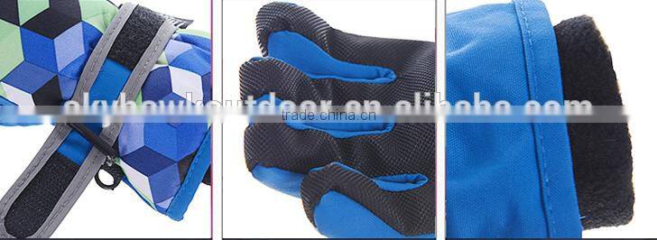 Outdoor sports waterproof winter ski mittens