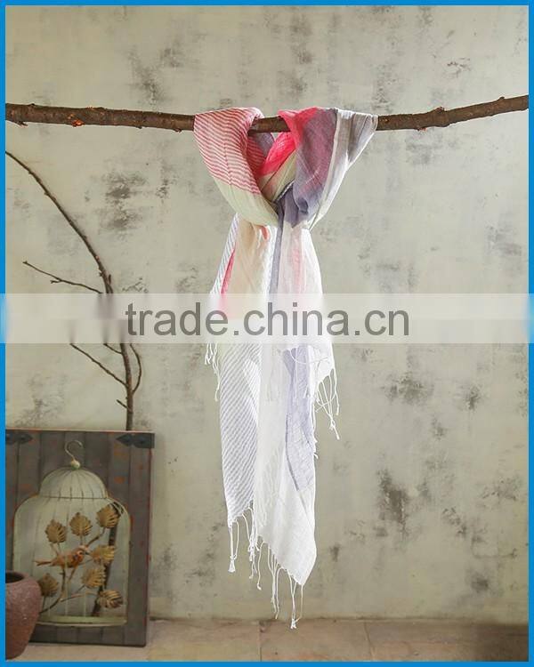 Japan hot selling fashion colourful stripe scarf