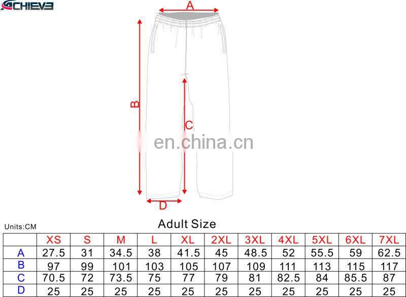School uniform sport team wear digital print pants for retail