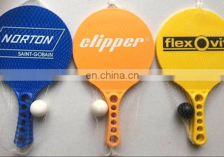Plastic Beach Paddle Rackets with different Fluorescence Color