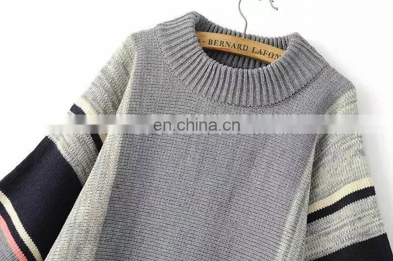 Wholesale Latest Fashion Women Pullover Computer Knitted Jacquard Merino Wool Cashmere Sweater