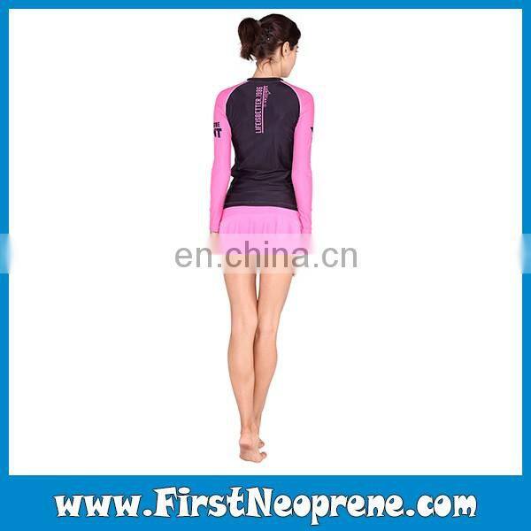Factory Outlet Whole Sale Colorant Match Long Sleeve Rash Guard