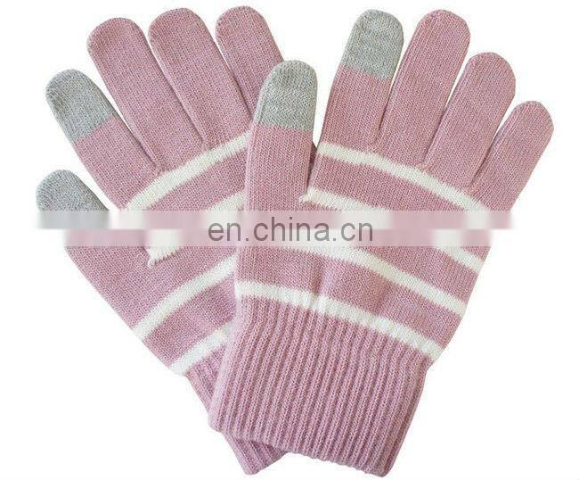 High quality Striped Touchscreen Gloves Winter Gloves for man