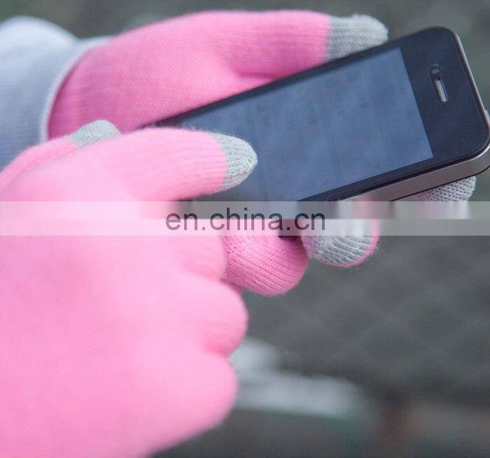 Practical three warmer fingertips touchscreen gloves for winter