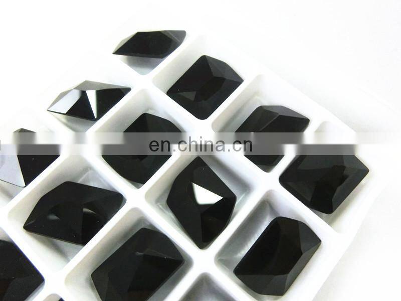 Jet Crystal Fancy Stone Without Claw