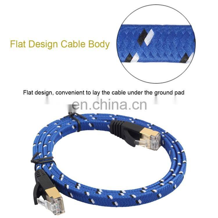 20m Gold Plated CAT-7 10 Gigabit Ethernet Ultra Flat Patch Cable for Modem Router LAN Network fiber optical cable