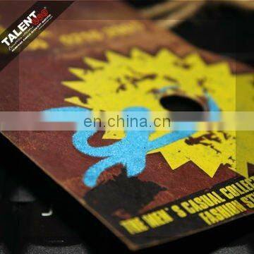custom private design fashion garment hang tag for lady
