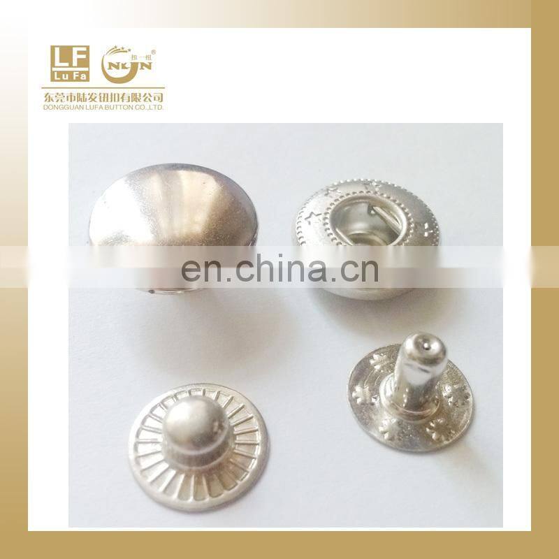 matt silver metal button