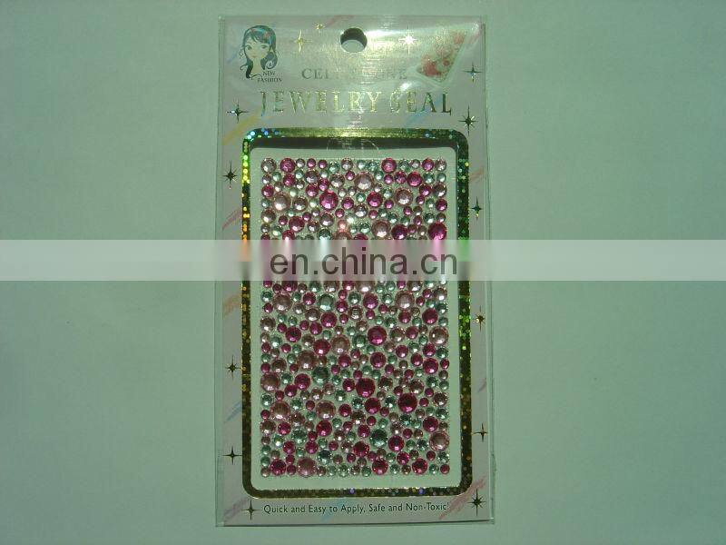 Custom flower shape Mobile sticker type acrylic stickers