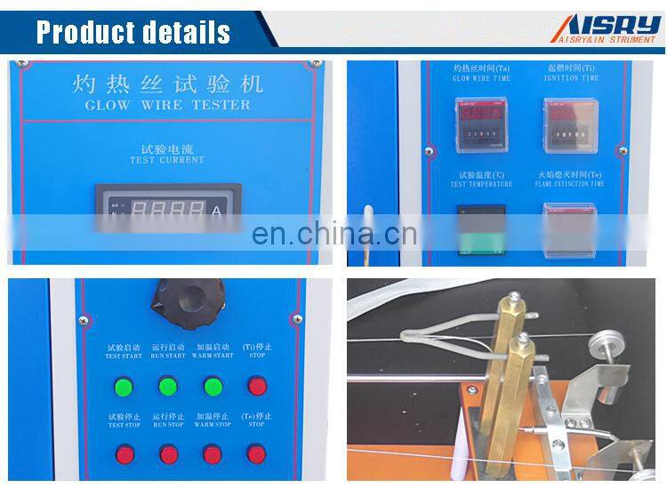 IEC60695 Glow Wire Test Equipment Electrical Material Flammability Test Machine