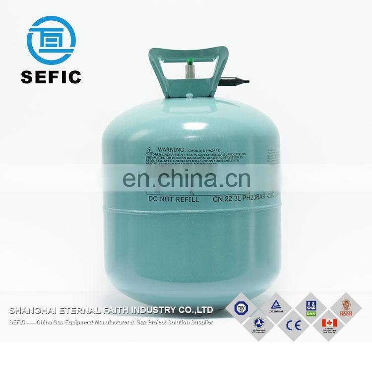 Popular 22.3L Disposable Helium Gas Tank For Balloons Blowing