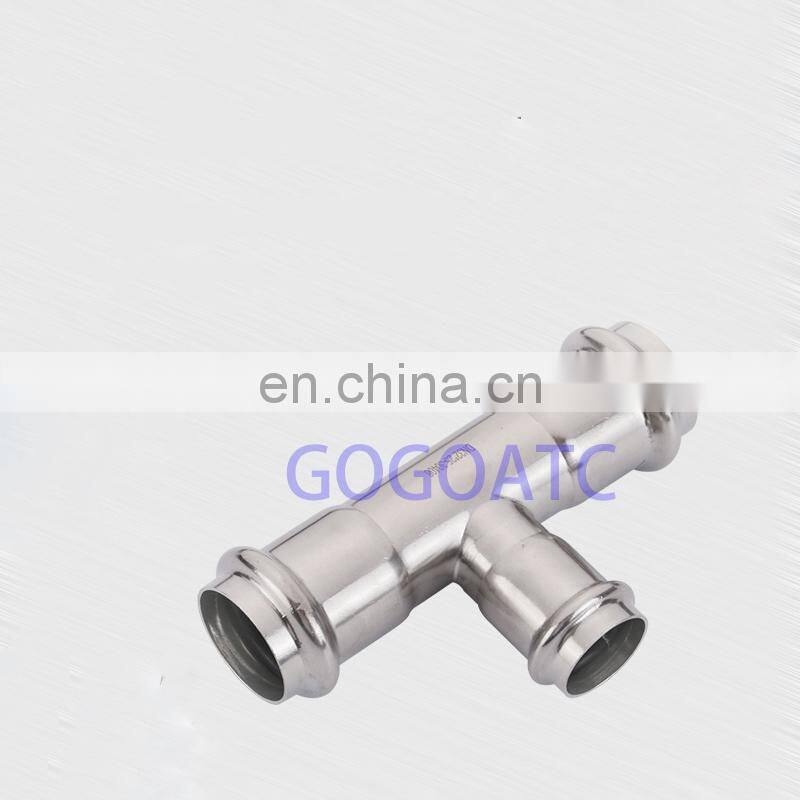 Ferrule connection water joint DN15/20/25/32/40/50 press tee reducing T type stainless steel 304 sanitary pipe sanitary fittings
