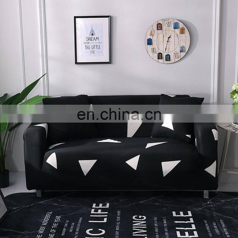 High stretch digital print spandex loveseat sofa cover