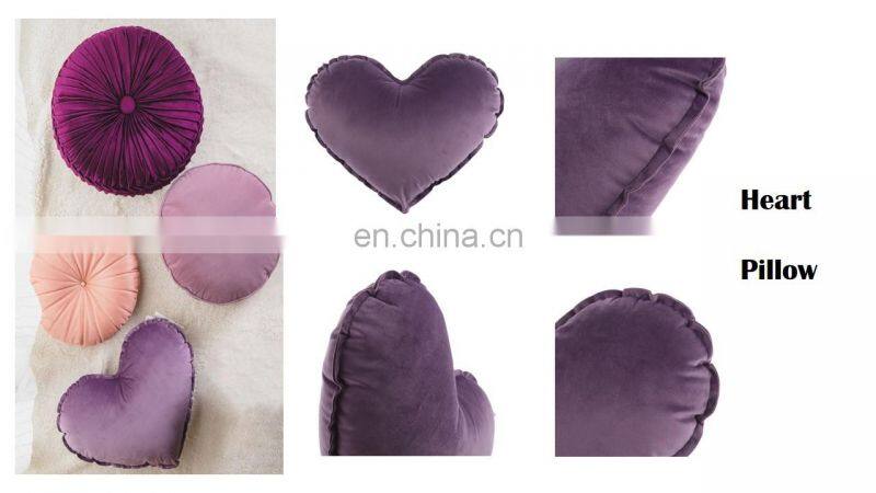 Custom Cute Purple Heart Shaped Pillow Toy Throw Pillows Gift for Living Room