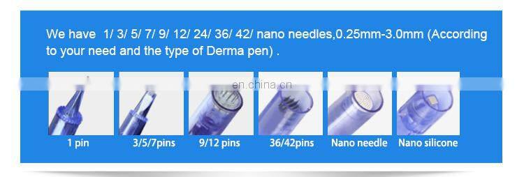 Pin needle cartridge replacement micro needles head stainless steel tattoo needles for dr derma pen tattoo tips