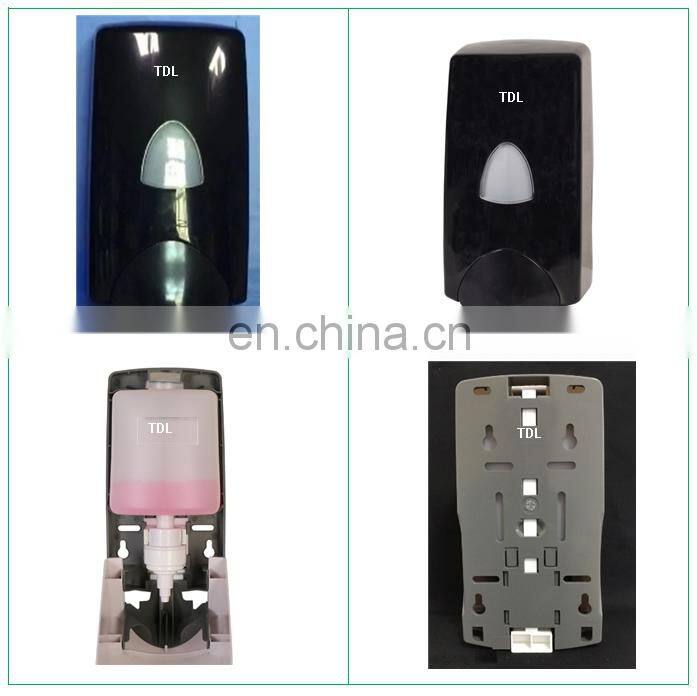 Black Liquid Soap Dispenser with refillable bottle inside