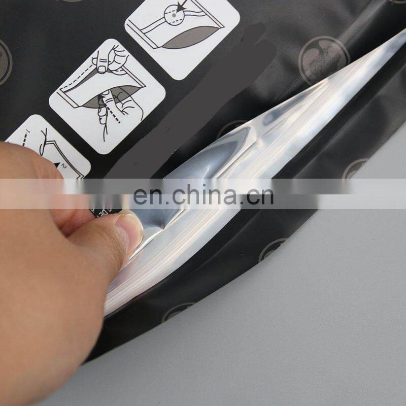 Biodegradable custom printed smell proof child resistant packaging pouch soft touch matt 1 pound lb 7g mylar gummies bag