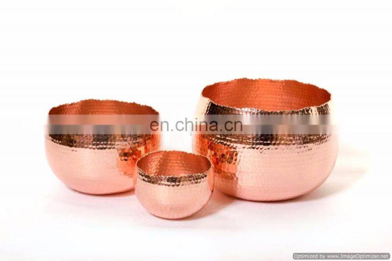 copper plated candle jar with lid