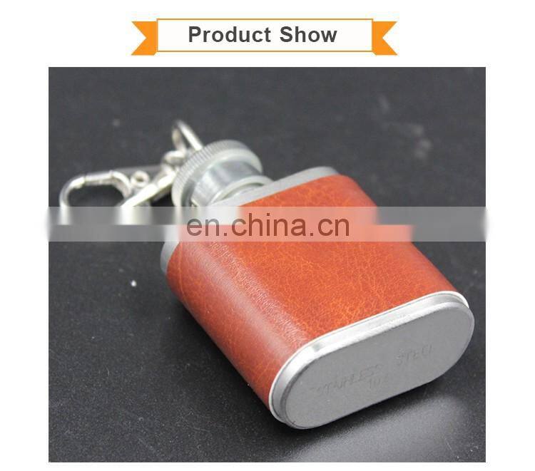 Men Hip Flask, Brown Leather Pocket Drinking Flask, Hip Flask For Gift