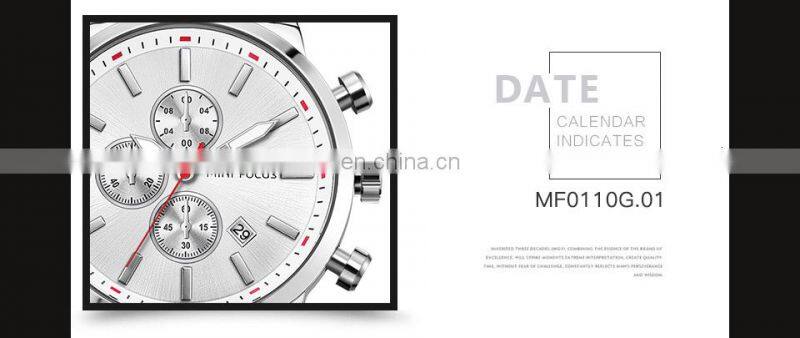 MINI FOCUS 0110 Man Watch 2021 Top Brand Sport Watches Luxury Sports Chronograph Military Genuine Leather Wrist Watches