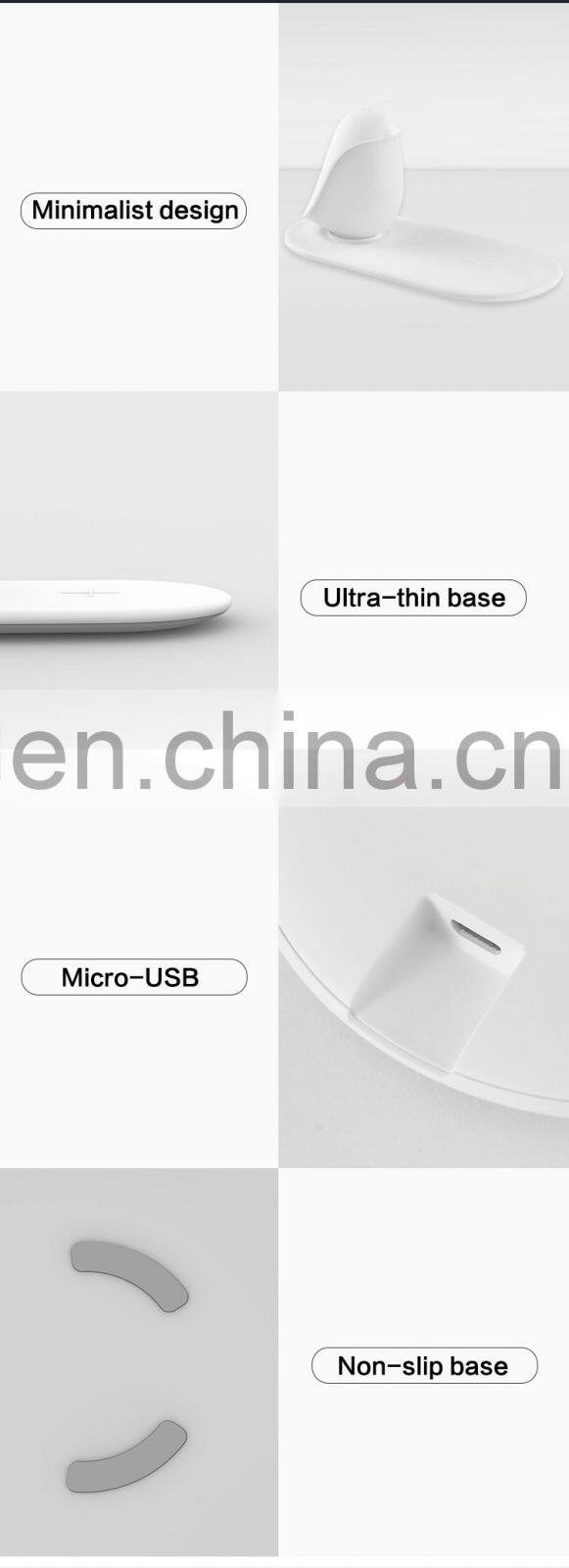 HUAYI Wholesale Cheap Price Simple Wireless Charging Smd 10w Indoor Bedroom Led Night Light
