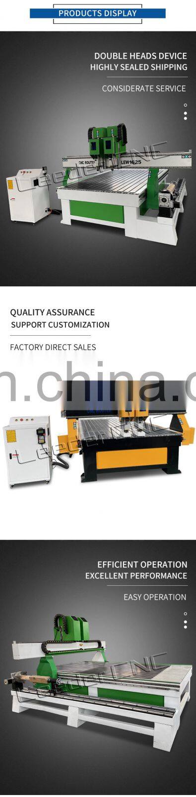 4 axis DSP cnc router machine 3d wood machine cnc 1325 with rotary device