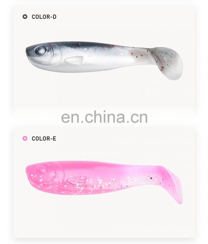 JOHNCOO Small Realistic Double Color 45mm 2g Fishing Soft Bait 10pieces Bag