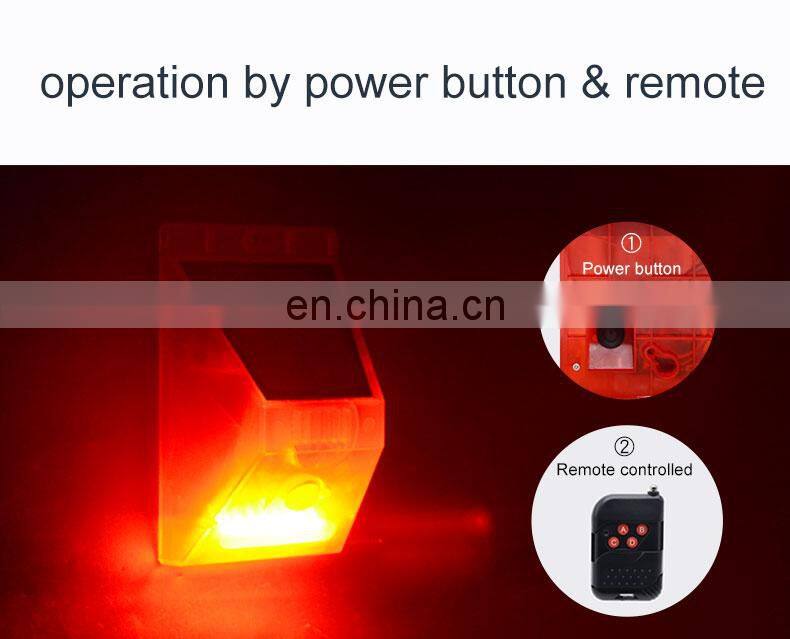 Solar Alarm Lamp Warning Sound 129dB Loud Siren Strobe Farm Orchard Light NEW