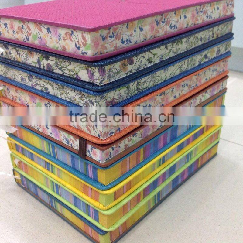 Color edge notebook with PU leather cover