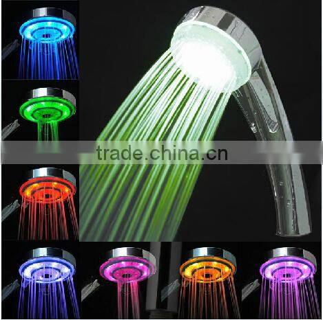 Chrome ABS change 7 color LED shower head