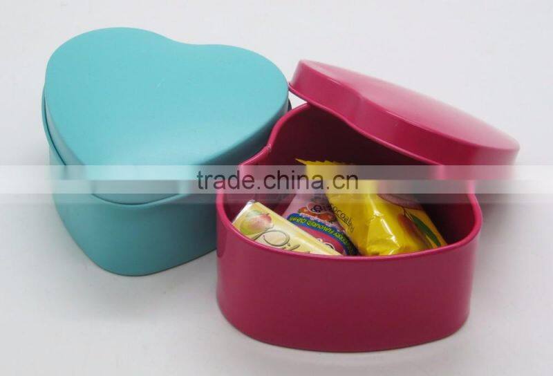 73mm x 38mm Best Choice for Candy Chocolate Factory Price Wedding Heart Tinplate Box